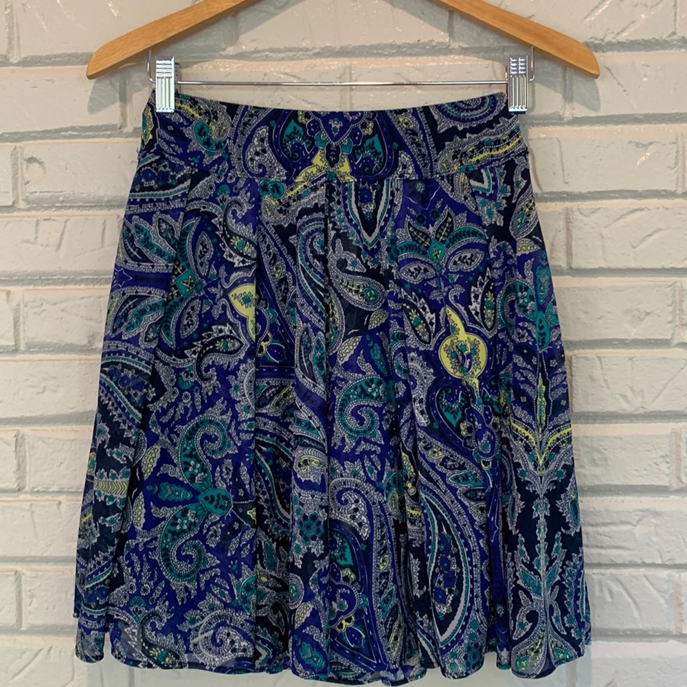 INC. Petite Paisley Swing Skirt